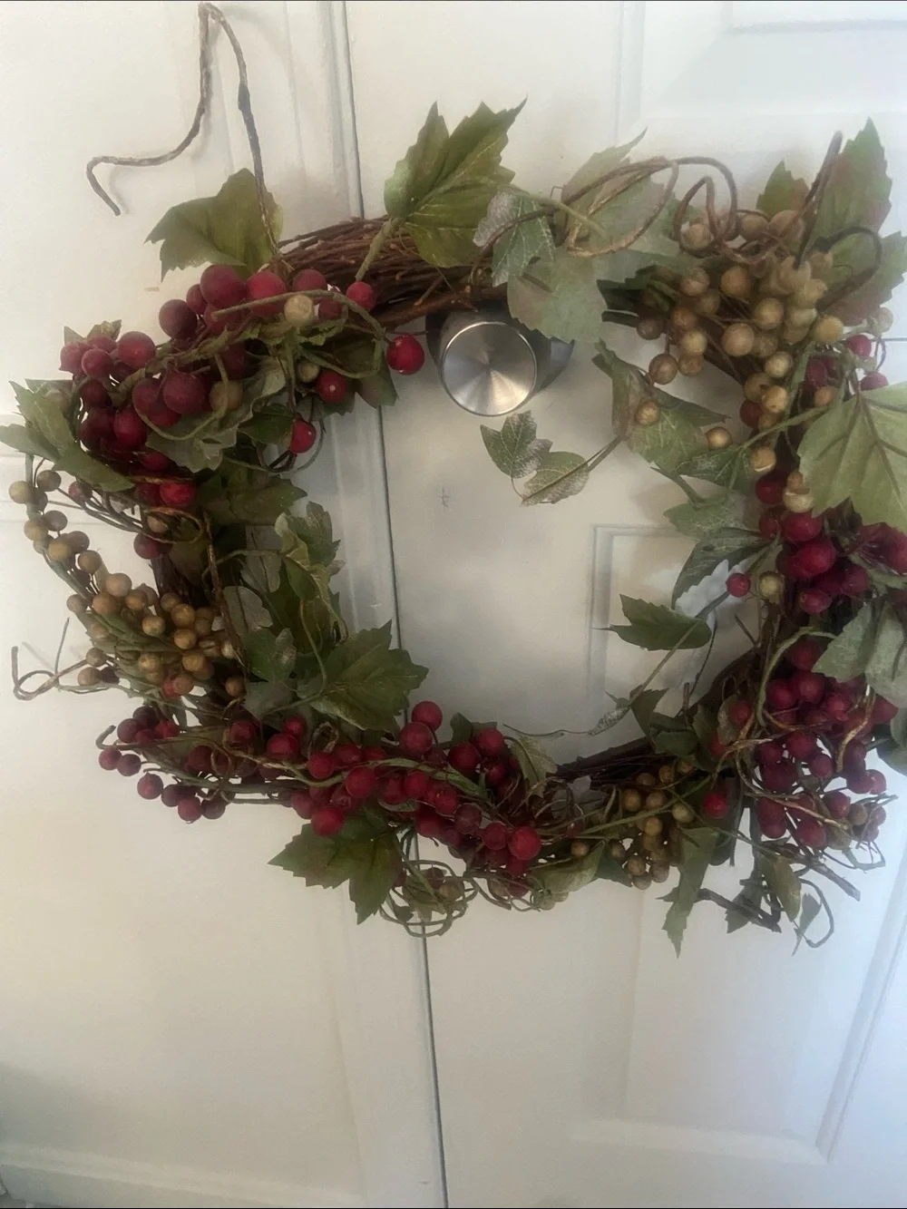 Rustic Red Berry Wreath - Home Accents